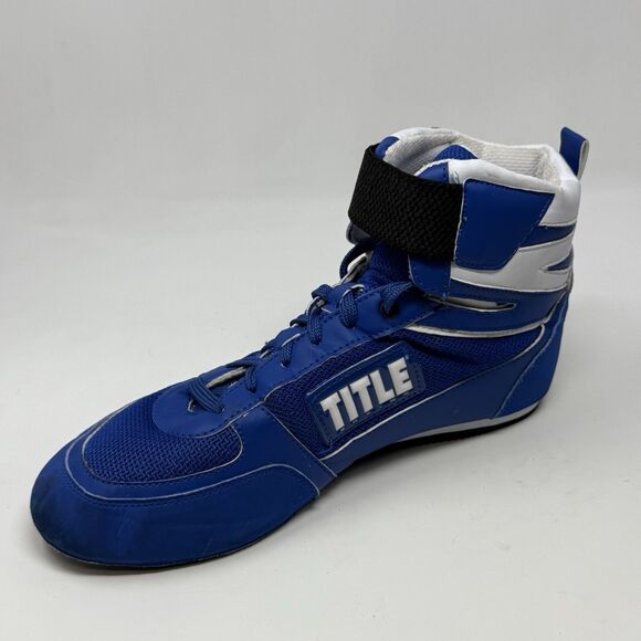 Title Boxing Box-Star Incite Elite Shoes Mens 11.5 Royal Blue White High Top - Picture 9 of 16